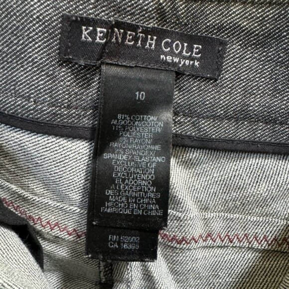 Kenneth Cole Vintage Y2K Embroidered Slit Flare Straight Leg Jean Pant Pocket 10 - Picture 8 of 16